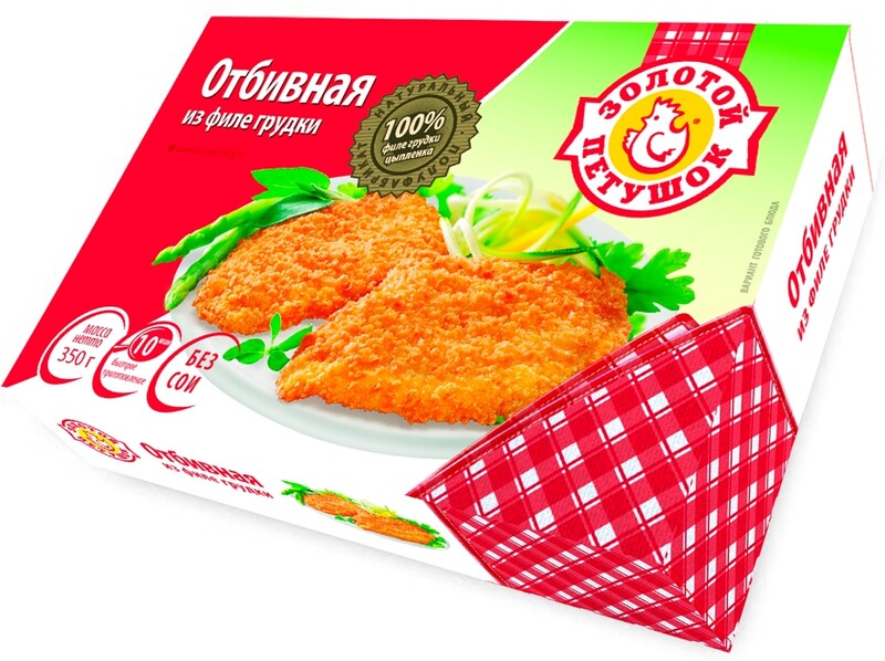 Отбивная из филе грудки «Золотой Петушок», 350 г
