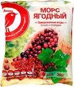 Морс ягодный АШАН клюква смородина замороженные, 300 г