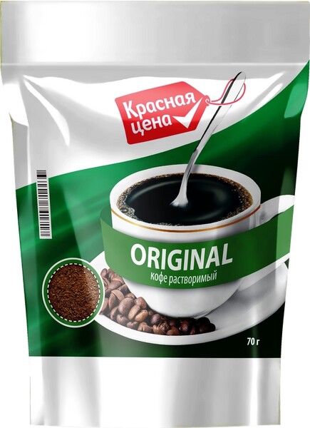 Кофе Красная Цена растворимый 70г
