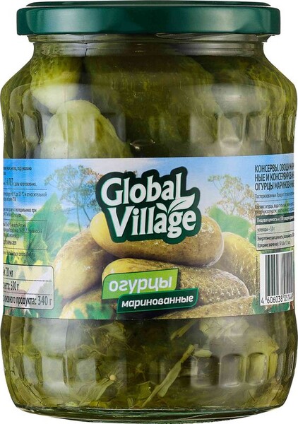 Огурцы Global Village маринованные 720мл