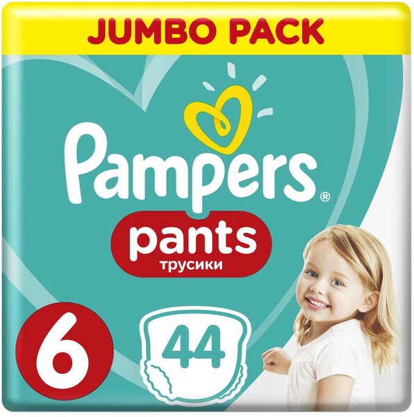 Подгузники-трусики Pampers Pants 6 (15+ кг) 44 шт