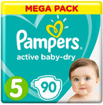 Подгузники Pampers Active Baby-Dry 11-18 кг 5 размер 90шт