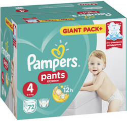 Подгузники-трусики Pampers Pants 4 (9-15 кг, 72 штуки)
