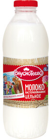 БЗМЖ Молоко пастер Вкуснотеево цельное 3,5-6% 900г пэт