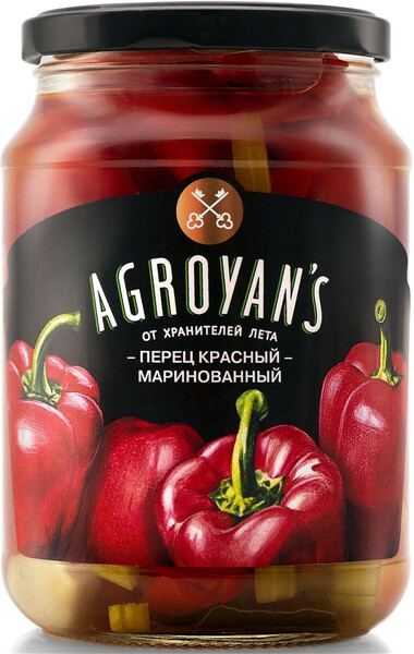 Перец Agroyan's красный, маринованный, 730 мл
