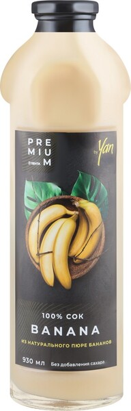 Сок ЛЕНТА PREMIUM Банановый, 0.93л
