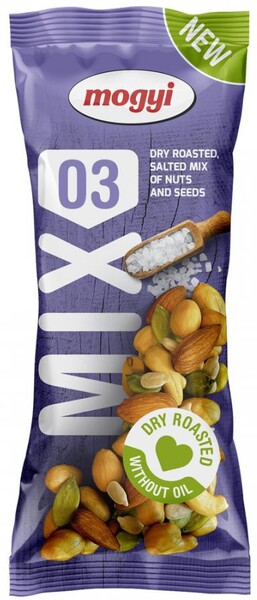 Смесь соленых орехов Mogyi Dry Mix 3 арахис, семечки сухой обжарки, 80 г