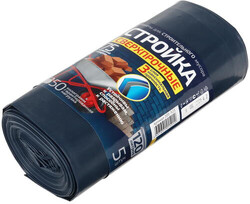 Пакет для мусора Grifon Proff стройка сверхпрочные 120 л 70×110 см 5 шт