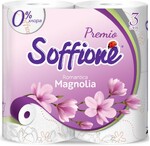 Туалетная бумага Soffione Premio Магнолия 3-слойная 4 рулона