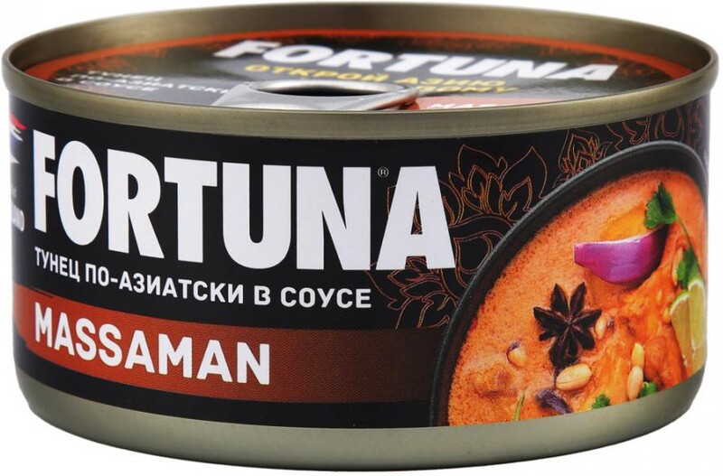 Тунец Fortuna Massaman по-азиатски в соусе 185г