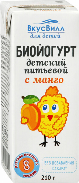 Биойогурт детский с манго без добавления сахара 2,5%