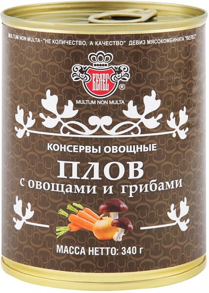 Плов Велес овощной с Грибами 340 г