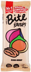 Батончик Crispy в тёмном шоколаде “Пекан-Инжир” 45г