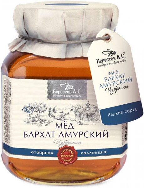 Мёд Берестов А.С. Избранное натуральный цветочный полифлорный Бархат амурский 500 г