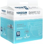 Подгузники на липучках YokoSun для взрослых размер L 10 штук