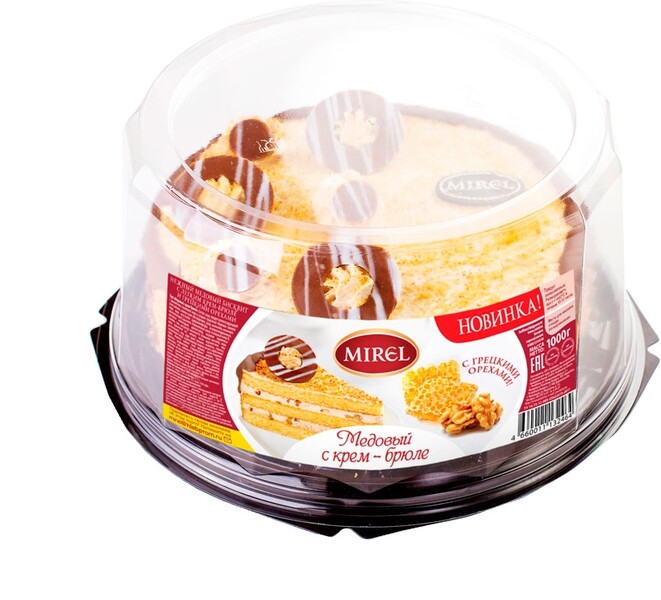 Торт Mirel Медовый с крем-брюле, 1 кг