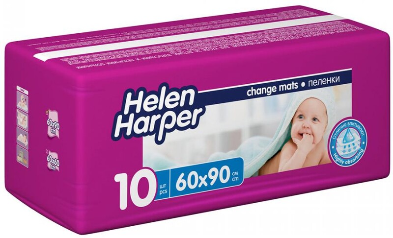 Пелёнки детские одноразовые Helen Harper Baby 60х90 см, 10 шт.