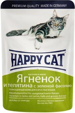 Корм влажный Happy Cat Ягненок теленок зеленая фасоль в желе для кошек 100 г