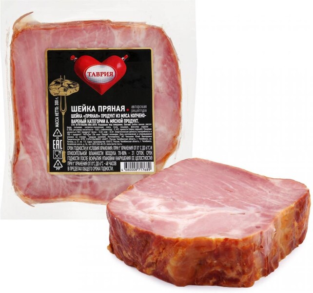 Шейка копчено-вареная Таврия Пряная 300 г