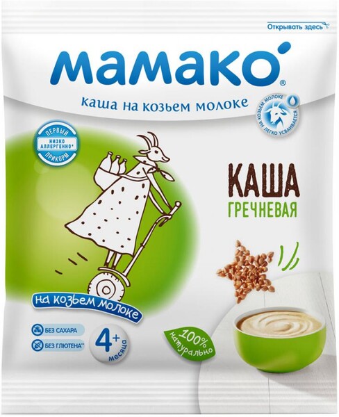 Каша Мамако Гречневая на козьем молоке 30г