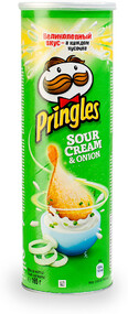 Чипсы Pringles картофельные со вкусом сметаны и лука 165г