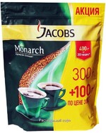 Кофе натуральный растворимый сублимированный Jacobs Monarch, 400 гр., дой-пак