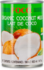 Молоко Foco кокосовое органическое, 10-12% 400мл