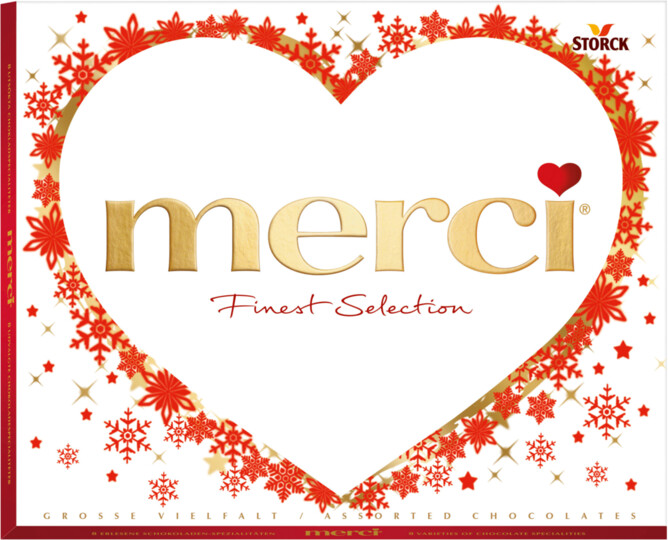 Конфеты шоколадные Merci сердце ассорти 250 г