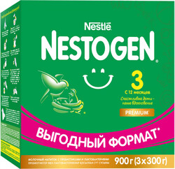 Молочко сухое Nestogen 3 для комфортного пищеварения с 12 месяцев 900 г