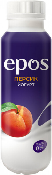 Йогурт EPOS питьевой персик обезжиренный 250 г