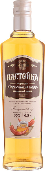 Настойка горькая Северный Рубин Перцовая на меду 35% 0,5л