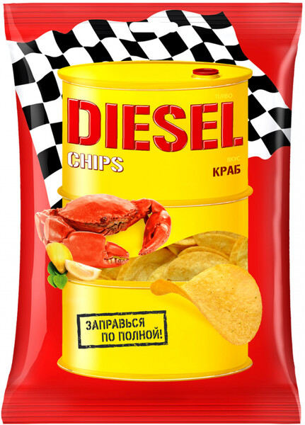 Чипсы Русскарт Turbo Diesel со вкусом краба 75 г