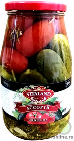 Ассорти овощное (огурцы томаты) 1,5 л Виталенд