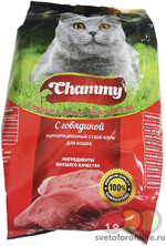 Сухой корм для кошек Chammy с говядиной, 1,9 кг
