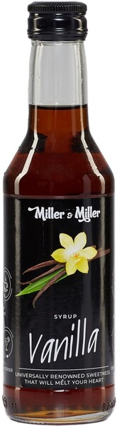 Miller&Miller / Сироп Ваниль / Ванильный Miller&Miller для кофе, чая и коктейлей / в стекле, 250 мл (0,25 л)