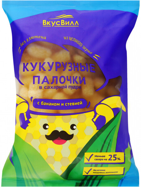 Палочки кукуруз. в сах.пудре с бананом и стев.