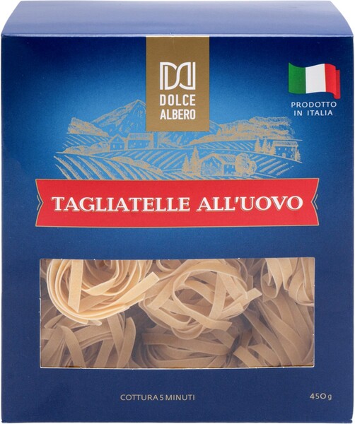 Макароны DOLCE ALBERO Egg Fidellini гнезда яичные спагетти, 450 Италия, 450