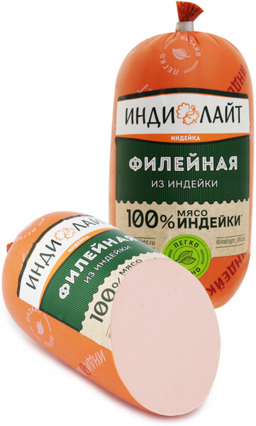 Колбаса из индейки вареная ИндиЛайт Филейная батон 400 г