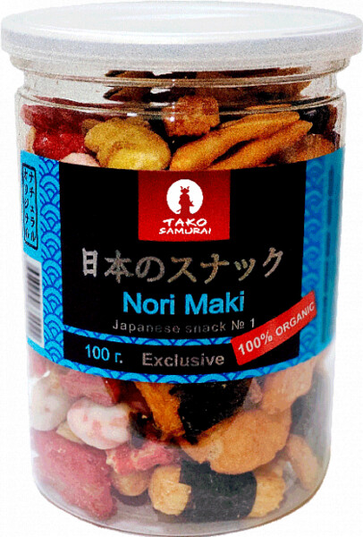 Орехи Tako Samurai Японские снеки из бобовых Nori Maki