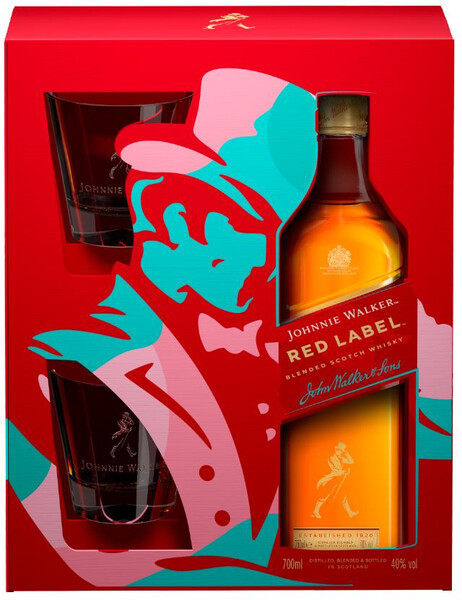 Виски Johnnie Walker Red Label Шотландия, 0,7л + 2 рокса