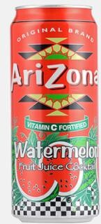 Чай холодный Arizona со вкусом арбуза, в железной банке, 340 мл