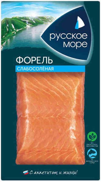 Форель Русское море слабосоленая филе-кусок 250г