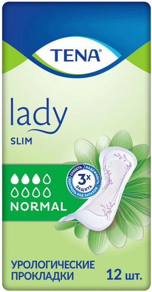 Прокладки Tena Lady Slim Normal урологические 12 штук