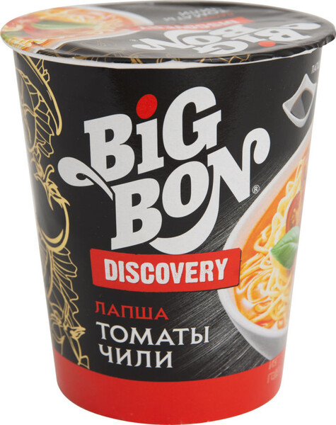 Лапша Big Bon Discovery с томатами и перцем чили 70г