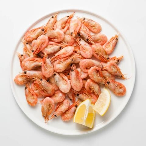 Креветки Самокат холодноводные, варёно-мороженые, с головой, 500 г