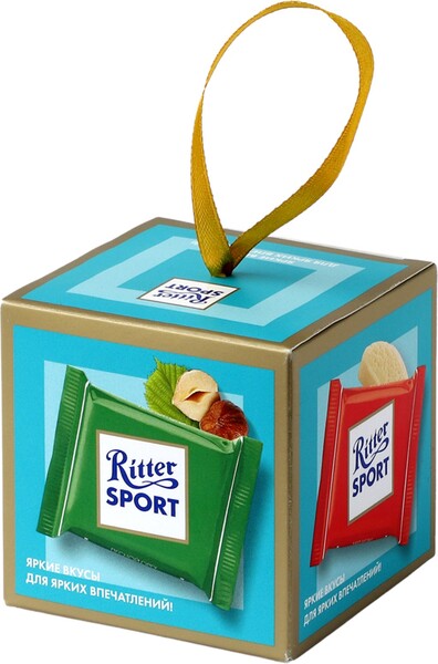 Набор шоколада RITTER SPORT Яркий кубик, 83,35г