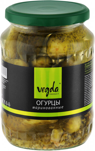 Огурцы Vegda product маринованные 720 мл