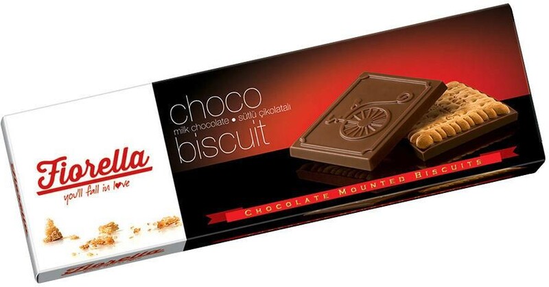 Печенье Fiorella, Choco Biscuit в молочном шоколаде, 102 гр., картон