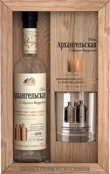 Водка АРХАНГЕЛЬСКАЯ Северная Выдержка 40%, п/у +рокс, 0.7л Россия, 0.7 L