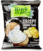 Кокосовые чипсы из сердцевины пророщенного кокоса KING ISLAND COCONUT PEARL, 40г